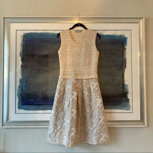 D. Exterior $495 “Matelasse” A-line Dress